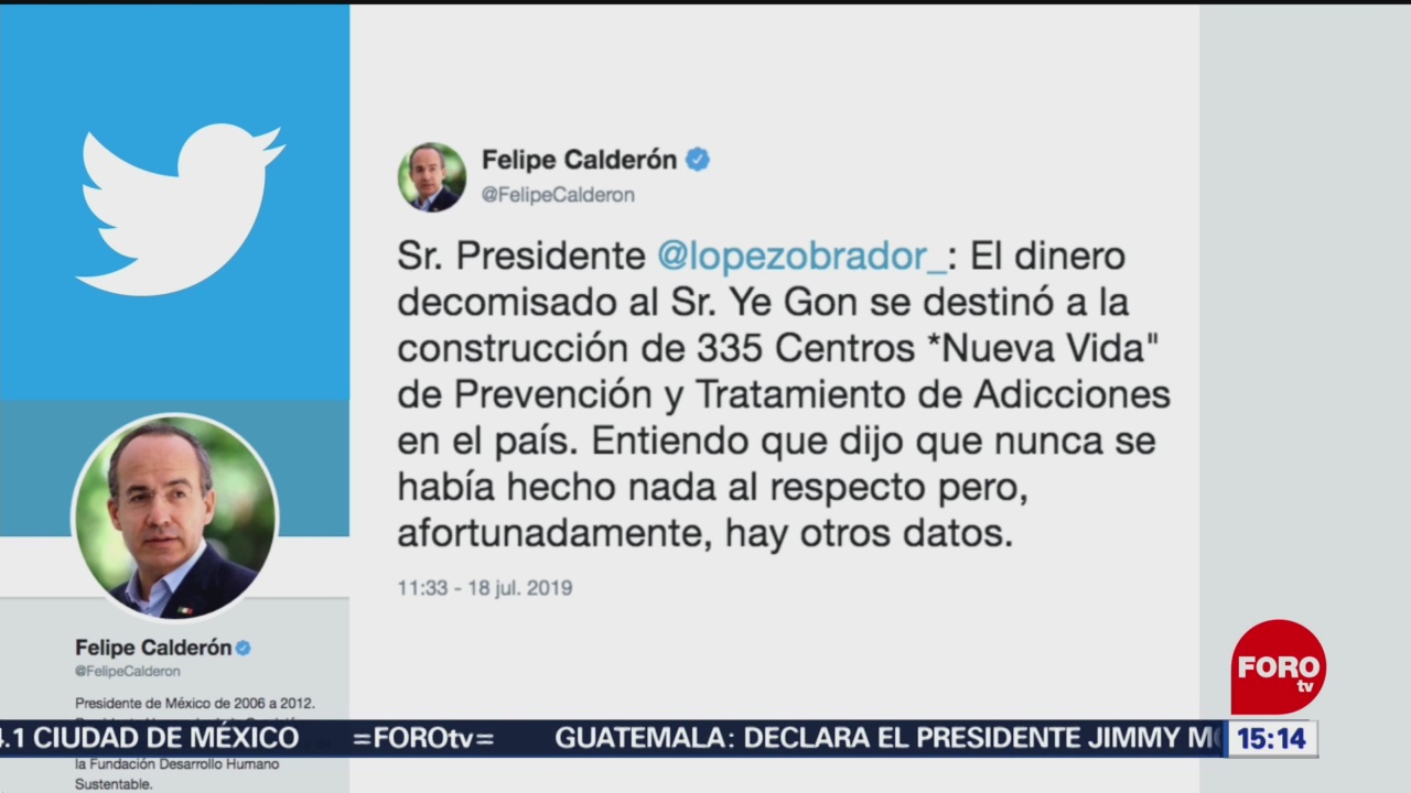 Felipe Calderón responde a AMLO