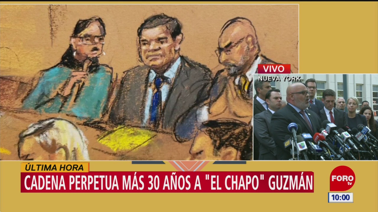 Fiscales destacan cadena perpetua a ‘El Chapo’ Guzmán