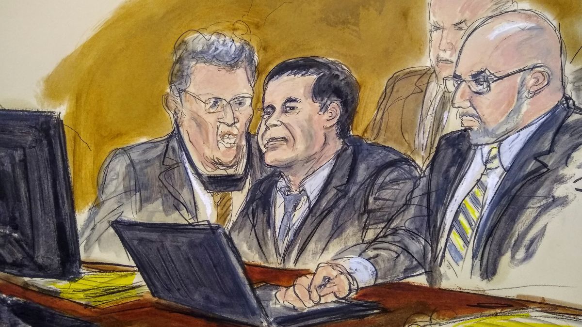 Foto: Boceto del juicio de Joaquín “Chapo” Guzmán en una corte de Nueva York. El 6 de febrero de 2019