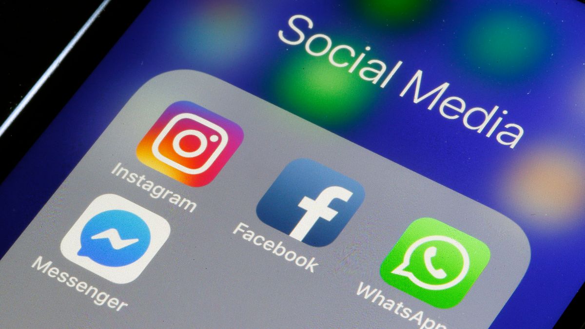 Foto: Las aplicaciones Facebook, Instagram, WhatsApp y Messenger. El 15 de marzo de 2019