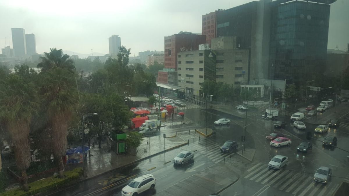 Lluvia en la Ciudad de México. El 11 de julio de 2019