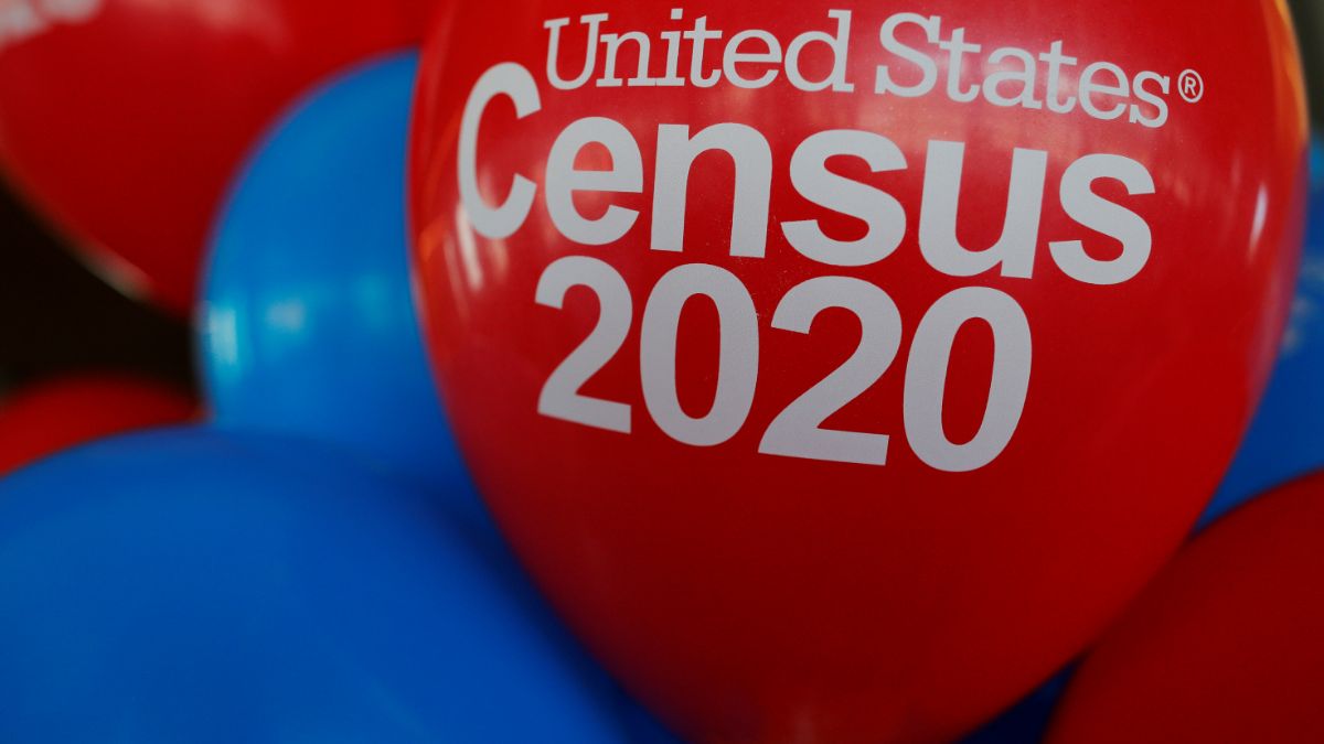 Foto: Activistas decoran con globos un evento sobre el Censo 2020 en Estados Unidos. El 1 de abril de 2019