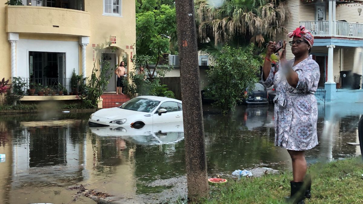 Foto: Una tormenta inundó las calles de Nueva Orleans, Estados Unidos. El 10 de julio de 2019