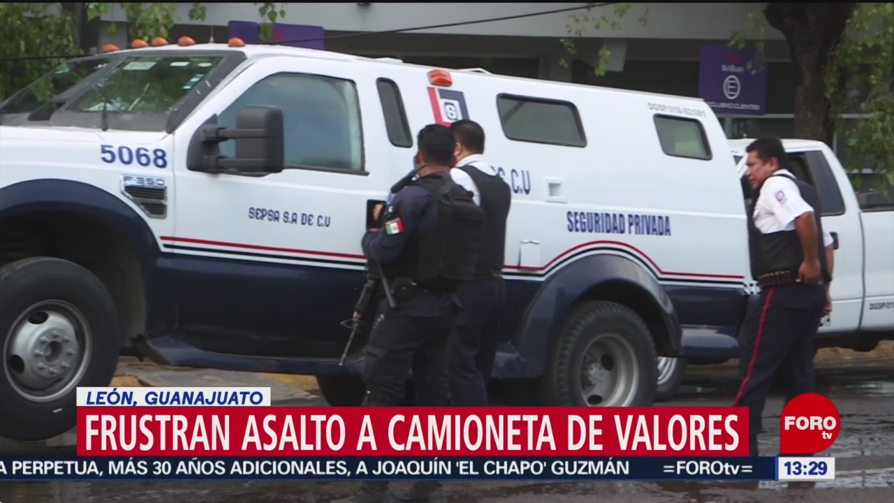 Frustran asalto a camioneta de valores en Guanajuato