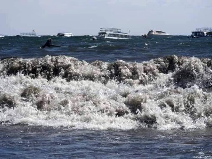 Foto: Fuertes vientos provocan olas de 2 metros en lago Titicaca 25 julio 2019