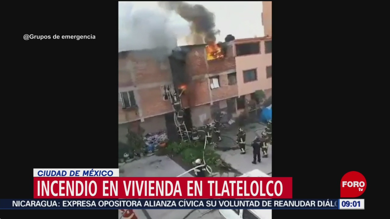 FOTO: Fuga de gas provoca incendio en Tlatelolco, 7 Julio 2019