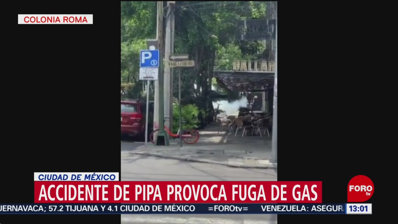 FOTO: Fuga en pipa de gas provoca pánico en la colonia Roma Norte, CDMX