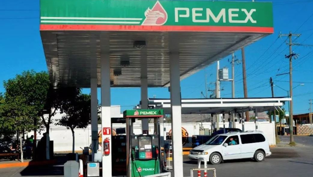 Fotografía de una gasolinería de Pemex, 12 julio 2019