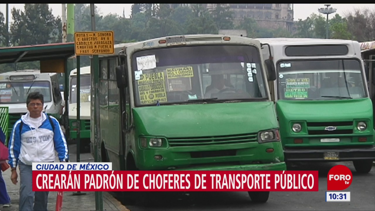 Gobierno CDMX elaborará padrón de choferes de transporte público