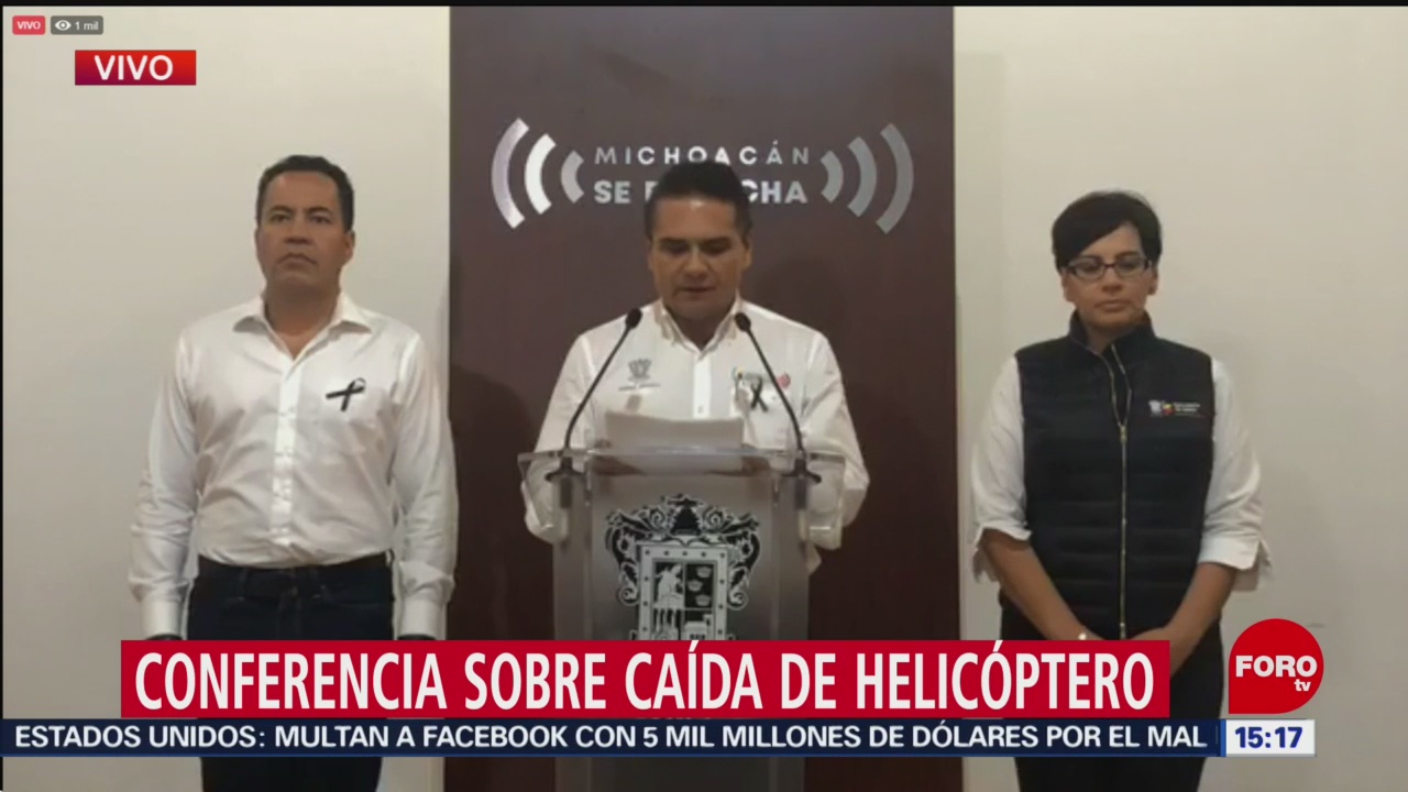 Gobierno de Michoacán esperará peritajes de caída de helicóptero: Aureoles