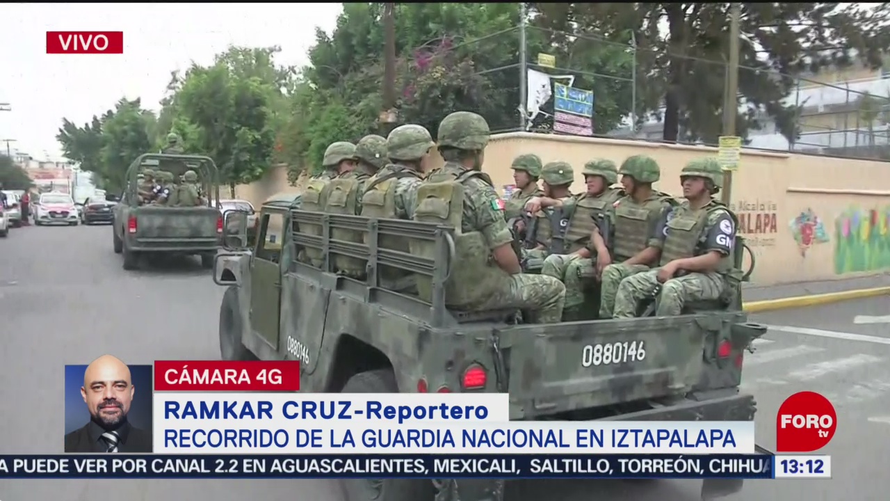 FOTO: Guardia Nacional realiza primer recorrido en Iztapalapa