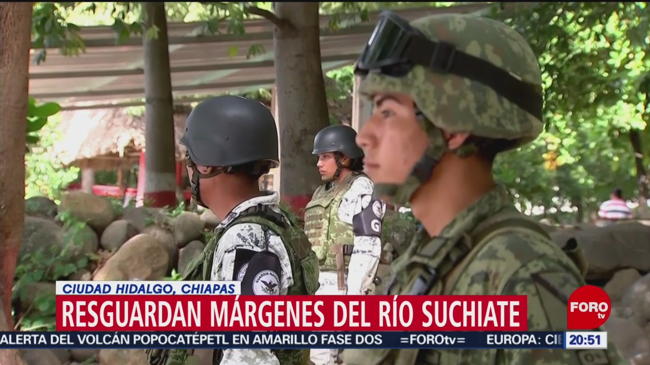 Foto: Guardia Nacional Resguarda Márgenes Río Suchiate 3 Julio 2019