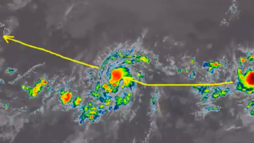 IMAGEN Huracán ‘Erick’ amenaza Hawái y tormenta ‘Flossie’ se fortalece (NOAA/Twitter)