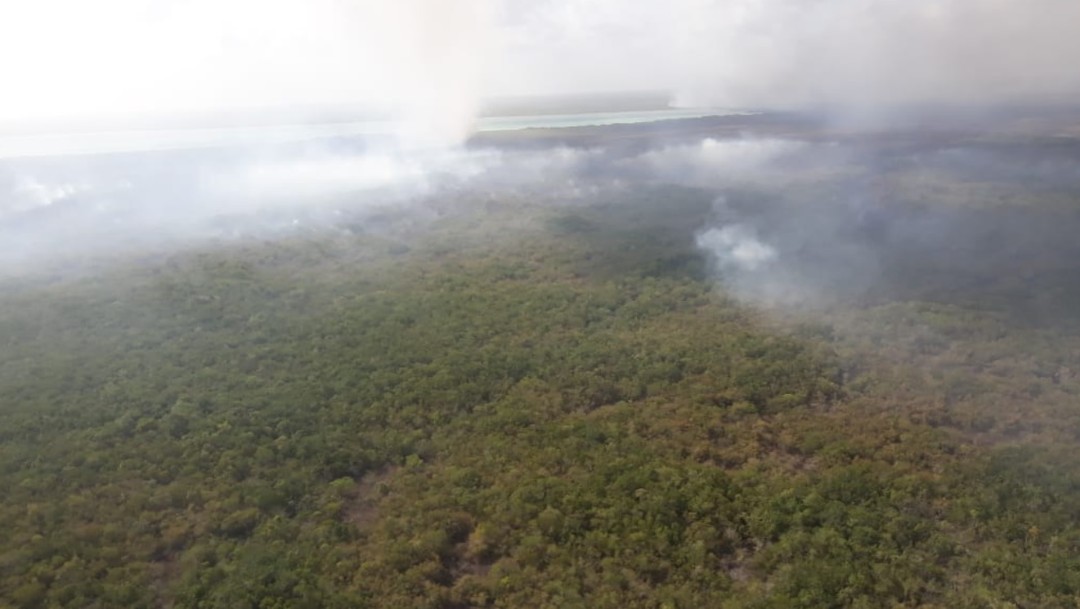 Incendio destruye más de dos mil hectáreas en reserva de Sian Ka'an