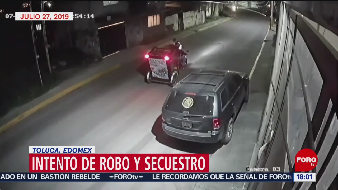 Foto: Video Intento robo secuestro joven Toluca Edomex