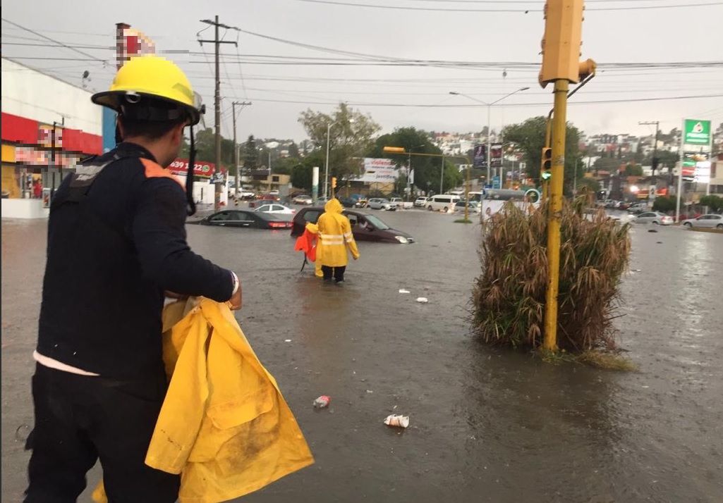 Foto: inundación en Puebla, 11 de julio 2019. Twitter @PCPueblaCapital