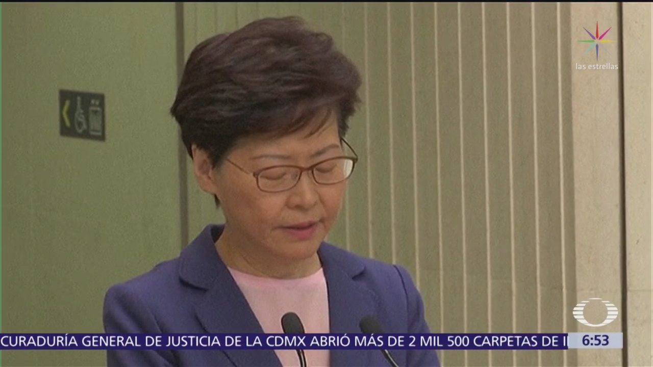 Líder de Hong Kong anuncia ‘muerte’ de proyecto de ley de extradición