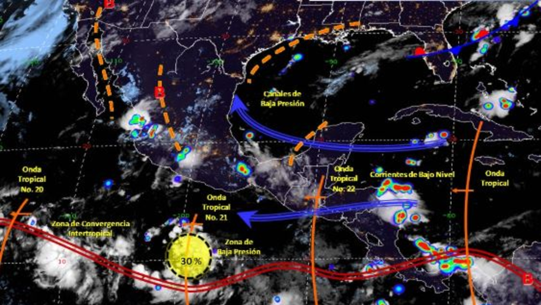 Imagen de fenómenos meteorológicos significativos de las 06:00 hora, 27 JULIO 2019