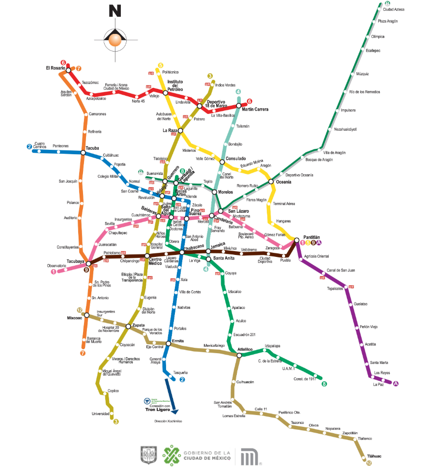 IMAGEN Mapa de las estaciones del Metro CDMX (STC)