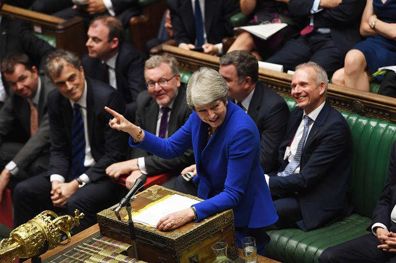 Foto May protagoniza duro choque en última sesión en el Parlamento 24 julio 2019