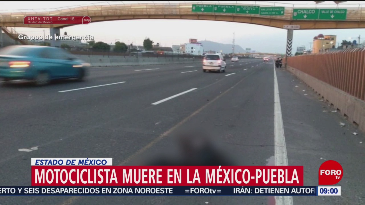 muere motociclista en la autopista mexico puebla