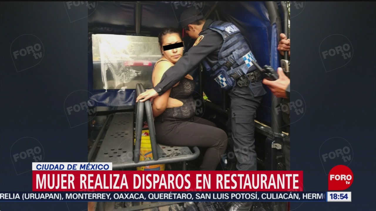 Mujer es detenida por balacera en Plaza Artz