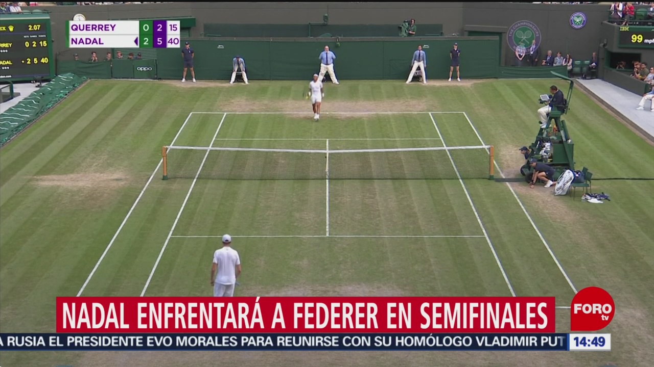 FOTO: Nadal se enfrentará con Federer en semifinal de Wimbledon