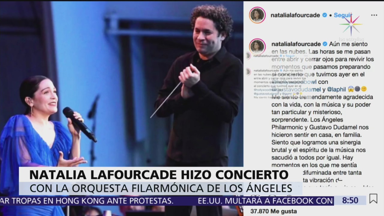 Natalia Lafourcade cantó con orquesta, bajo batuta de Gustavo Dudamel