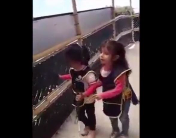 VIDEO: Niña invidente enseña a usar un bastón guía a su compañera