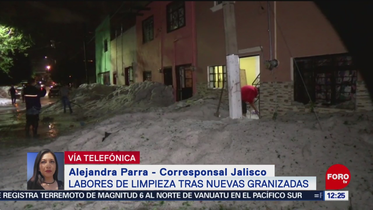 Nueva granizada afecta zona norte de Guadalajara, Jalisco