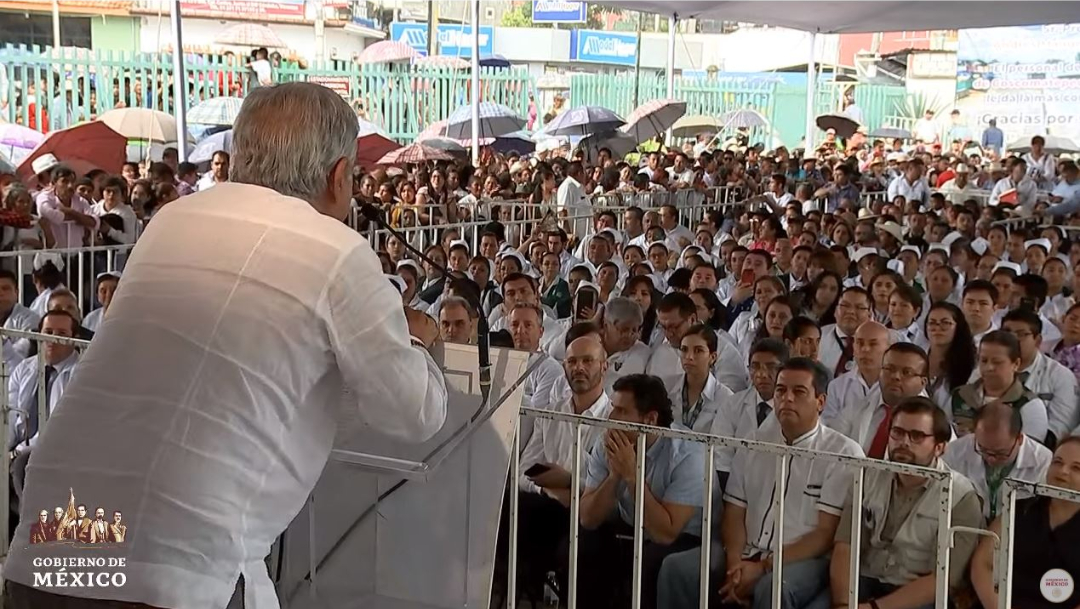 Foto: El presidente Andrés Manuel López Obrador aseguró que el Instituto Mexicano del Seguro Social (IMSS) estuvo encabezado por personas de muy bajo nivel, el 28 de julio de 2019 (Gobierno de México YouTube) 