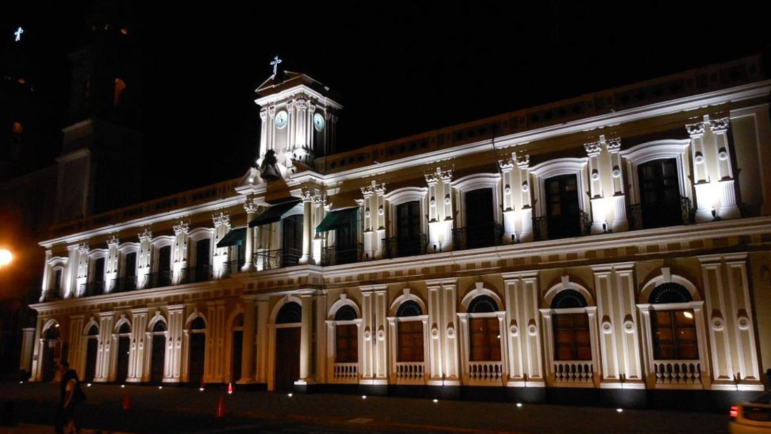 Foto: Fachada del Palacio de Gobierno de la ciudad de Colima, 10 junio 2019