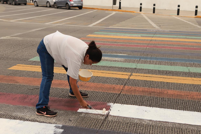 Foto Organización 'pro-vida' borra cruce peatonal que conmemora el Orgullo LGBTI 19 julio 2019