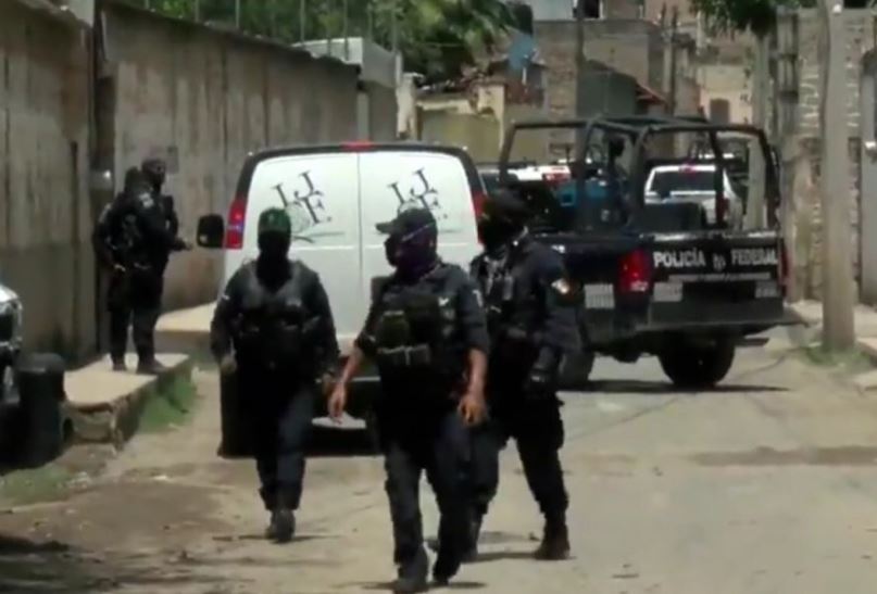 Policías federal durante operativo en calles de Jalisco 