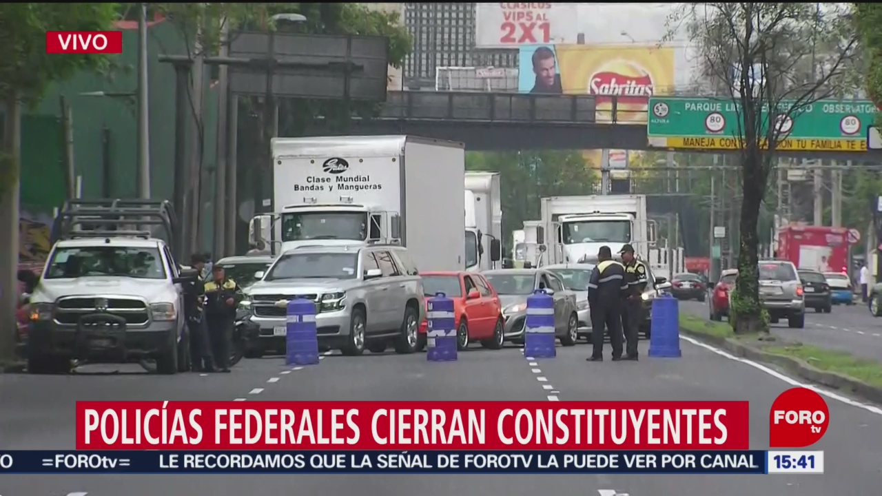 FOTO: Policías Federales cierran Constituyentes, CDMX