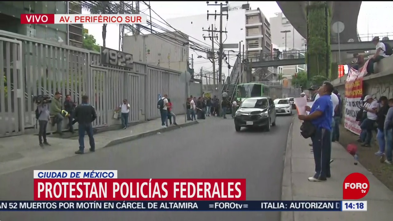 Foto: Policías federales manifiestan CNDH
