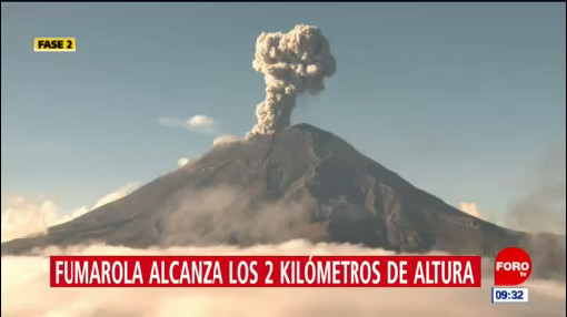 Popocatépetl lanza exhalación de mediana intensidad