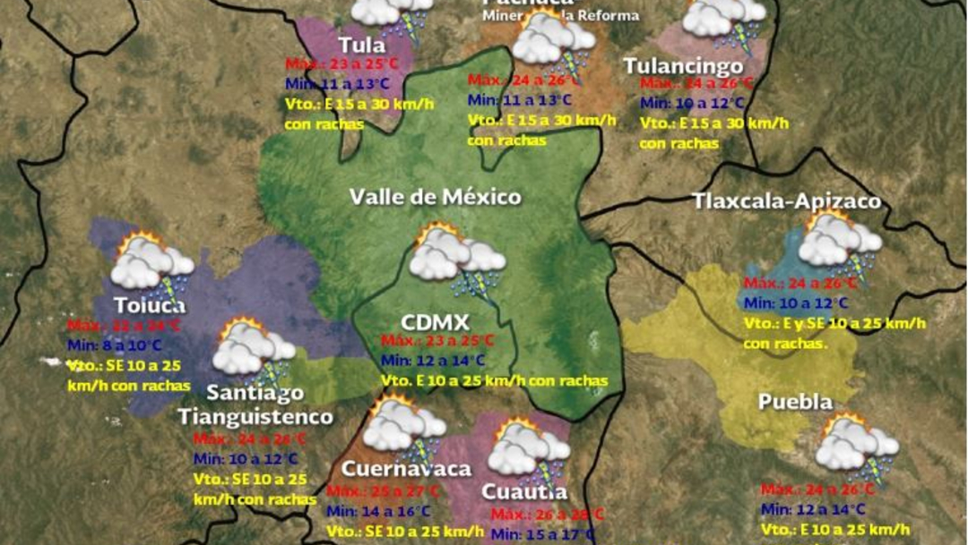 Foto:Pronóstico del clima para el Valle de México, 21 julio 2019