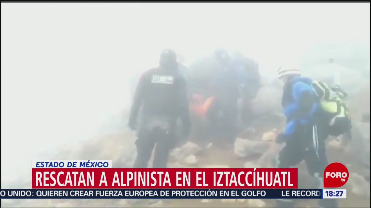 Rescatan a alpinista herido en el Iztaccíhuatl