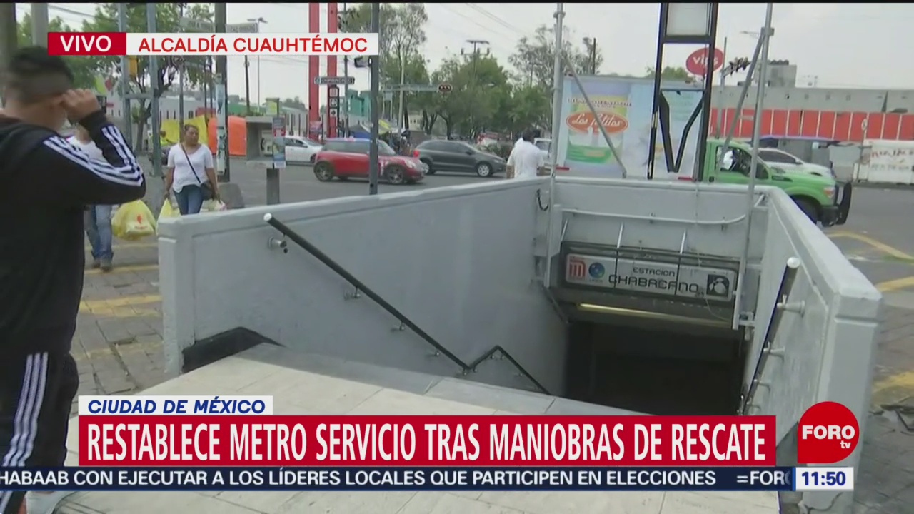 Restablecen servicio en la estación Chabacano del Metro CDMX