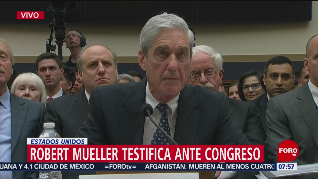 Robert Mueller testifica ante Congreso de Estados Unidos