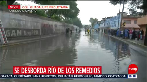 Foto: Desborda Río De Los Remedios Gam Cdmx Hoy 25 Julio 2019