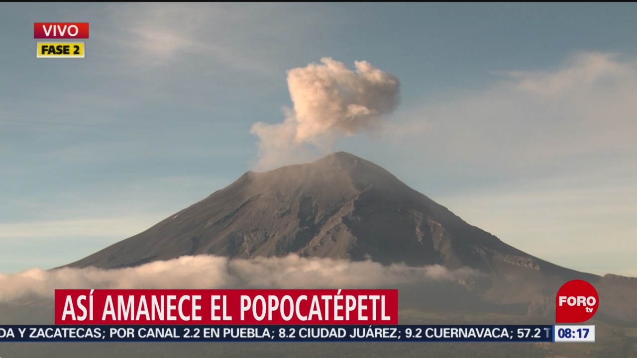 FOTO: Sigue intensa la actividad del Popocatépetl, 20 Julio 2019