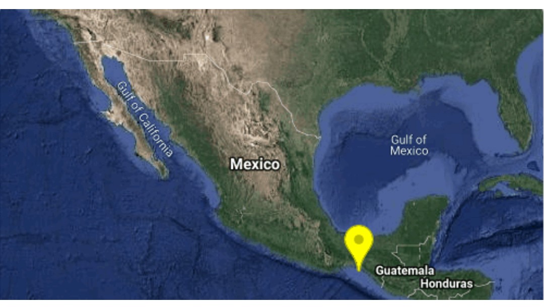 Foto: Mapa de sismo en Chiapas. 17 de julio de 2019, México