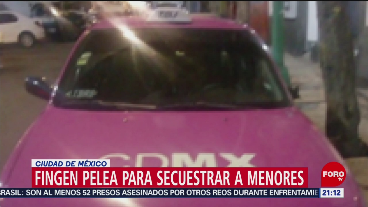 Foto: Taxistas Fingen Pelearse Secuestrar Niños Cdmx 29 Julio 2019