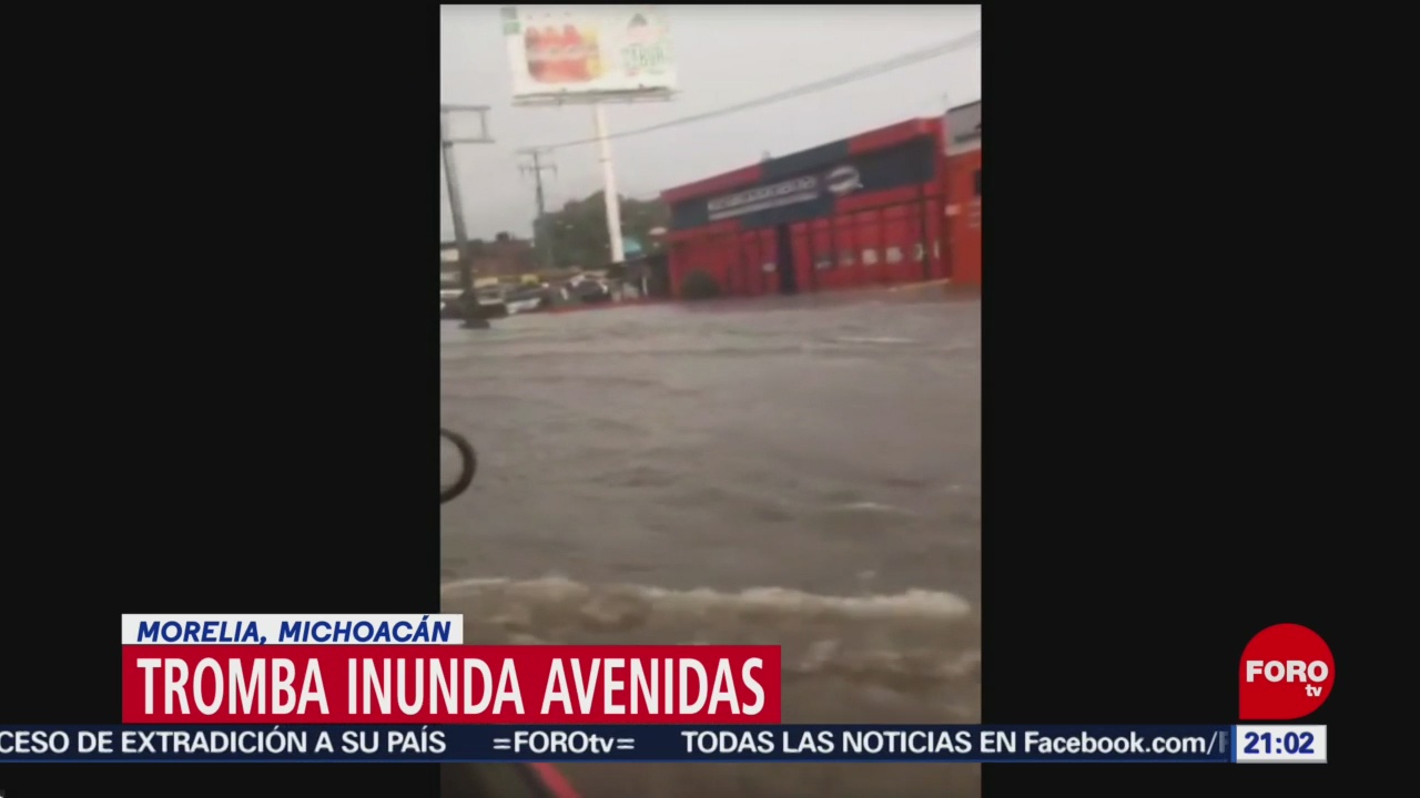 FOTO: Tromba inunda avenidas en Morelia, Michoacán, 21 Julio 2019