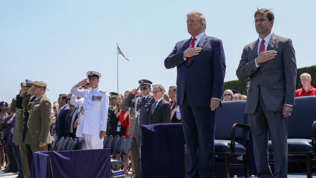 Foto: Donald Trump y Mark Esper, 25 de julio de 2019, Virginia
