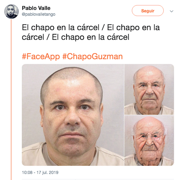 Foto Así se vería "El Chapo" de viejo, según usuarios de FaceApp 18 julio 2019