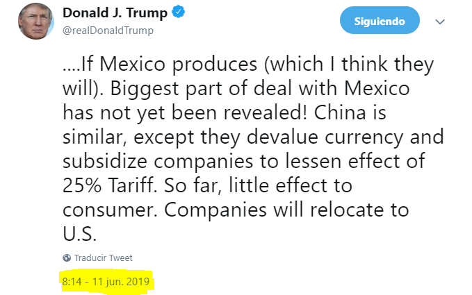 Foto Trump reitera amenaza de aranceles a México 12 julio 2019