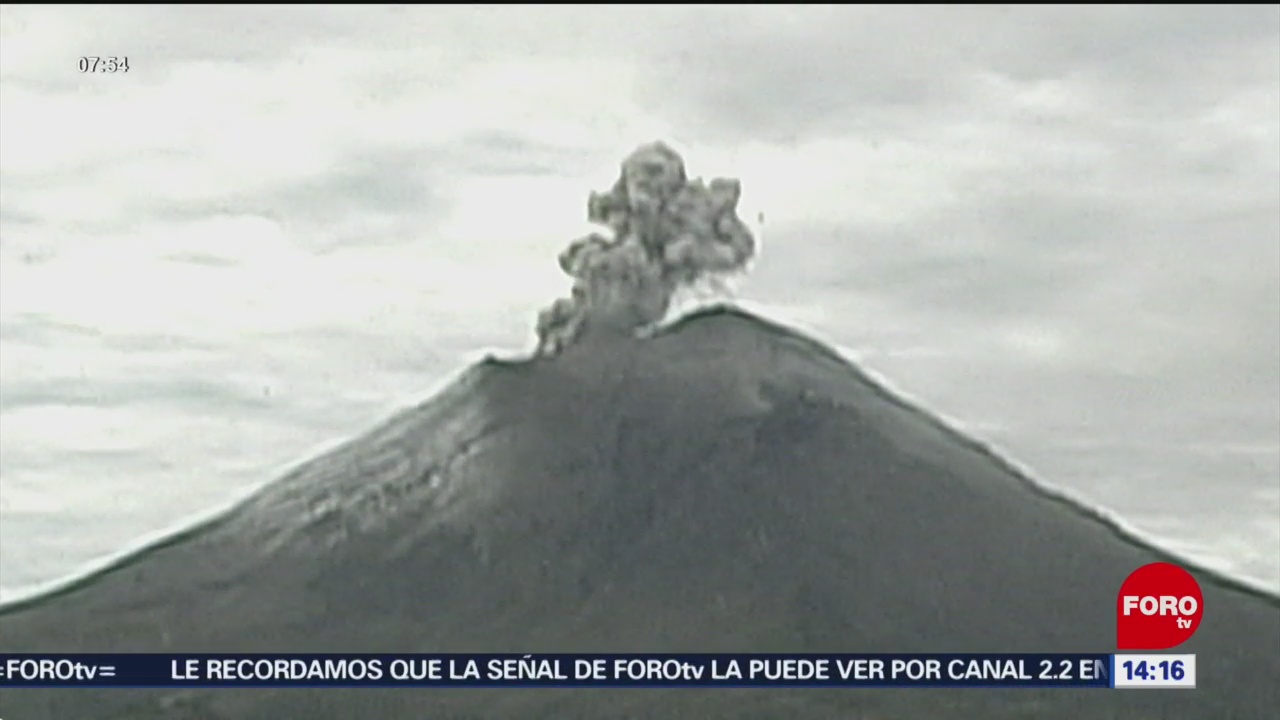 El volcán Popocatépetl sigue con actividad constante, esta mañana presentó emisiones de cenizas, el semáforo de alerta continúa en amarillo fase dos